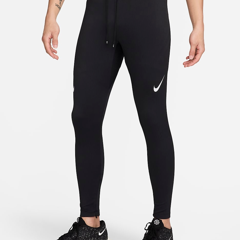 Nike Dri-Fit ADV Aeroswift Running Tights Black Summit White - Asia 착용 스타일