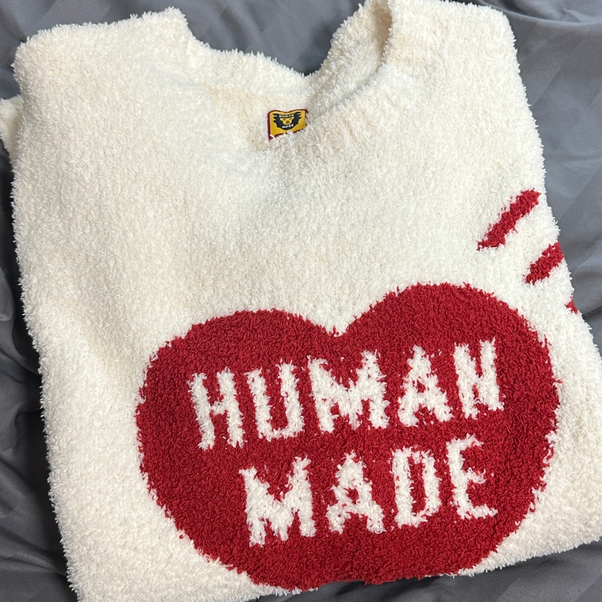 Human Made Cozy Sweatshirt White 착용 스타일
