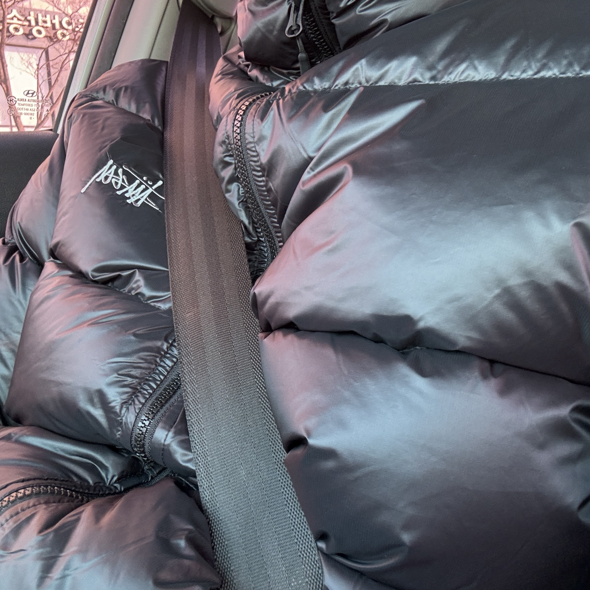 Stussy Down Parka Micro Ripstop Phantom Black 착용 스타일