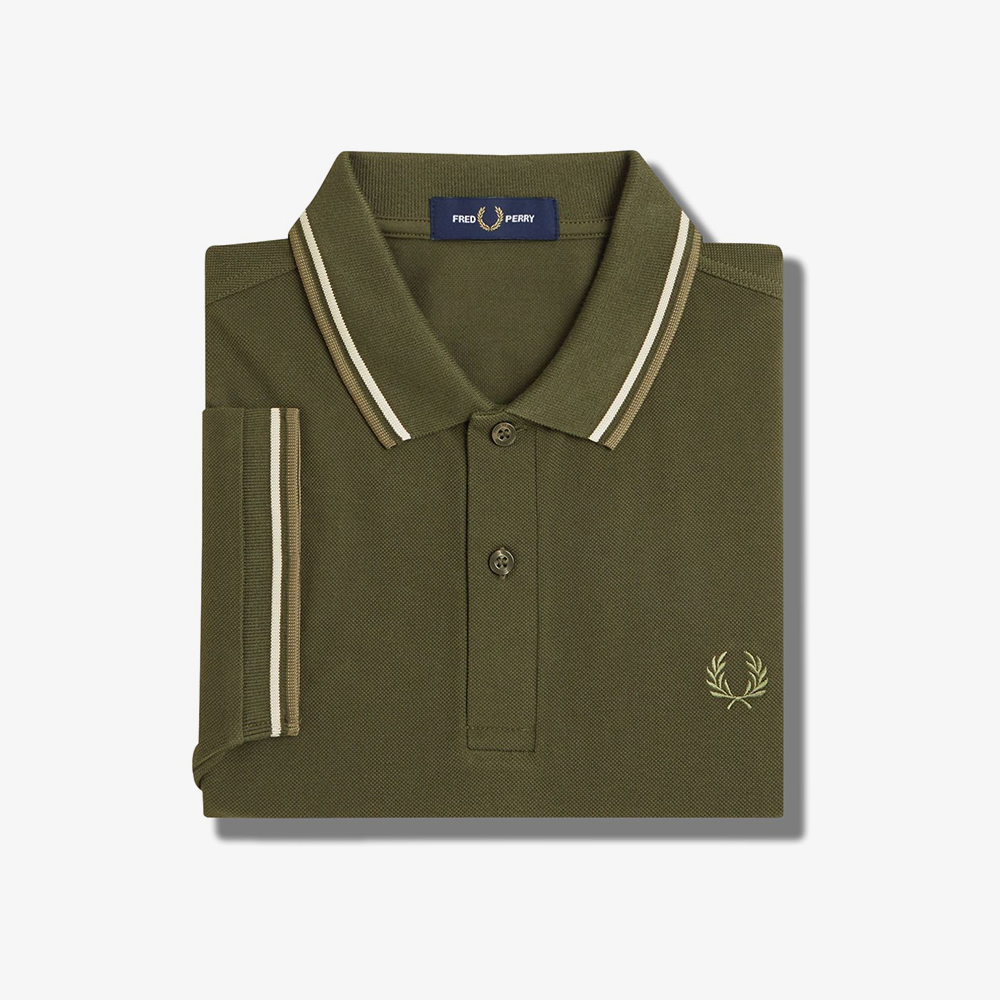 프레드페리 트윈 팁 프레드페리 셔츠 헌팅그린/라이트오이스터/로렐리스그린(Fred Perry Twin Tipped Fred Perry Shirt Hunting Green) - 6