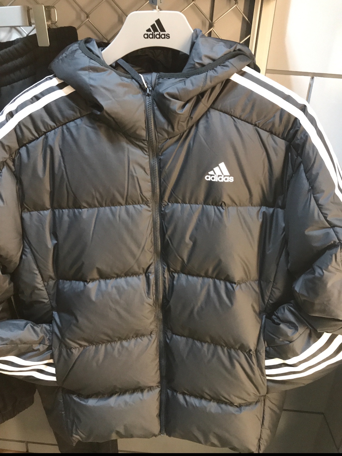 Adidas Sport Performance 3-Stripes Padded Jacket Black - KR Sizing 착용 스타일