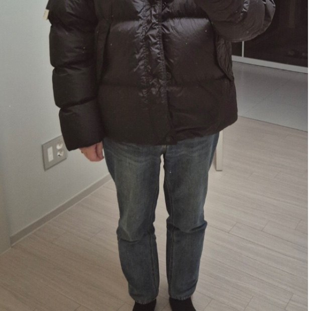 Stone Island 40123 Garment Dyed Crinkle Reps R-NY Down Jacket Black - 24FW 착용 스타일