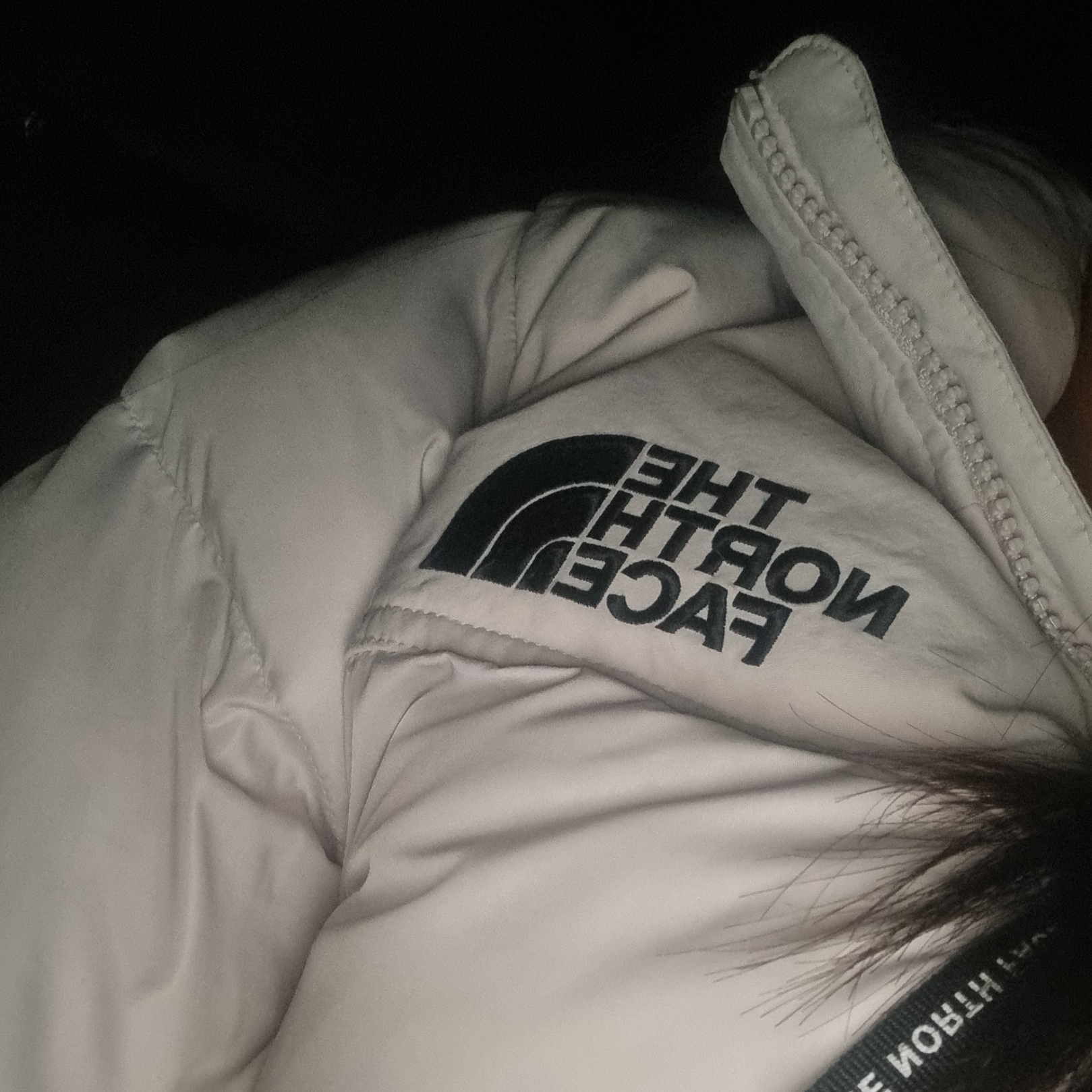 The North Face On Ball Jacket White Sand 착용 스타일