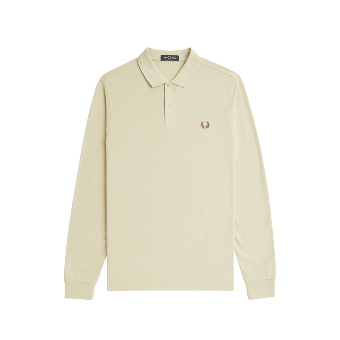 AFPM2436006-W69 Fred Perry Long Sleeve Plain Fred Perry Shirt Oatmeal