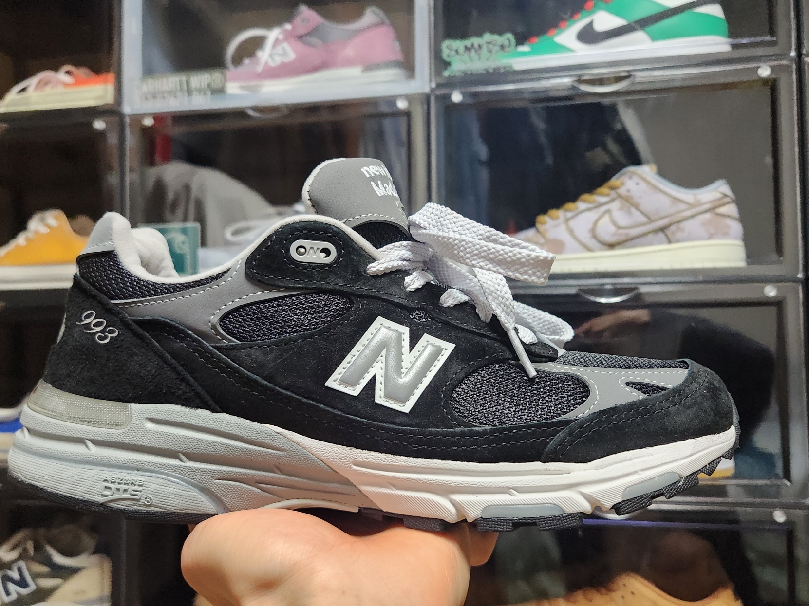 New Balance 993 Made in USA Black - D Standard 착용 스타일