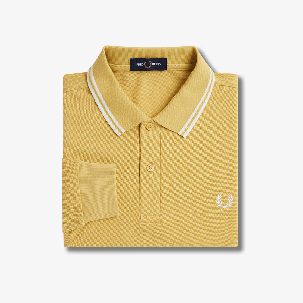 프레드페리 롱 슬리브 트윈 팁 프레드페리 셔츠 허니콤/에크루(Fred Perry Long Sleeve Twin Tipped Fred Perry Shirt Honeycomb) - 6
