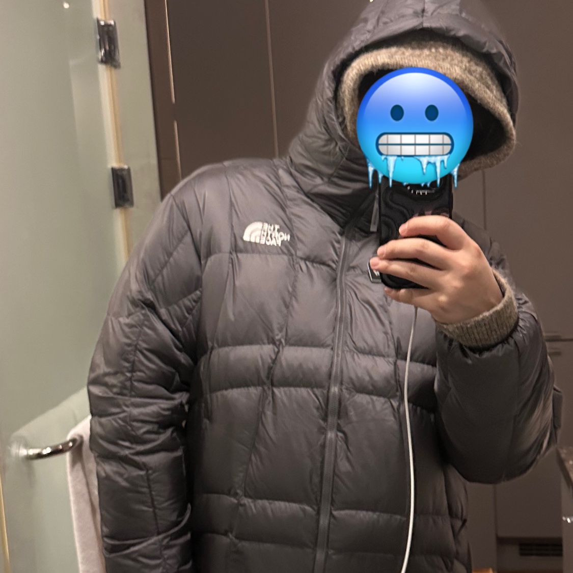 The North Face White Label Wave LT On Ball Jacket Gray 착용 스타일 - 2
