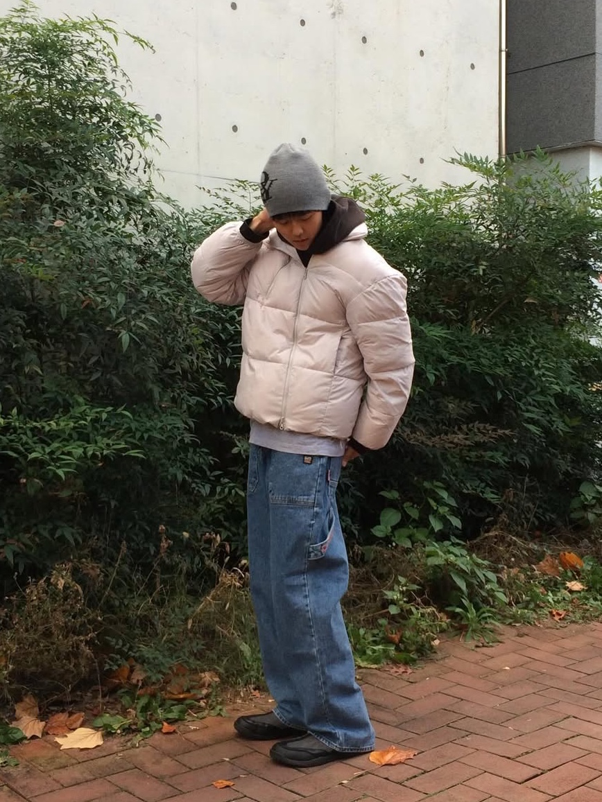 SPORT CHAMBER SC 90's Carpenter Denim Pants Blue 착용 스타일 - 1