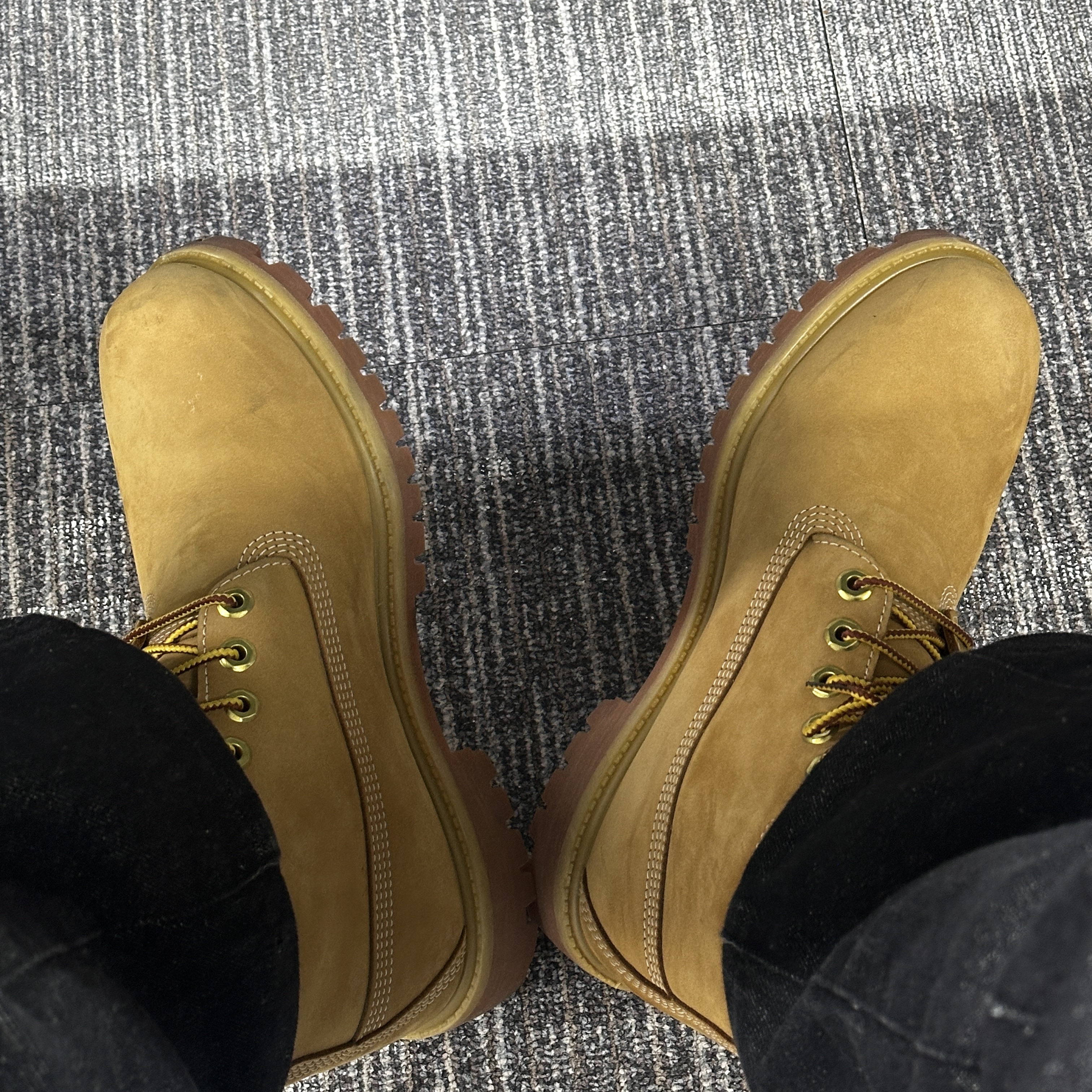 Timberland Premium 6 inch Waterproof Boot Wheat Nubuck - Wide 착용 스타일