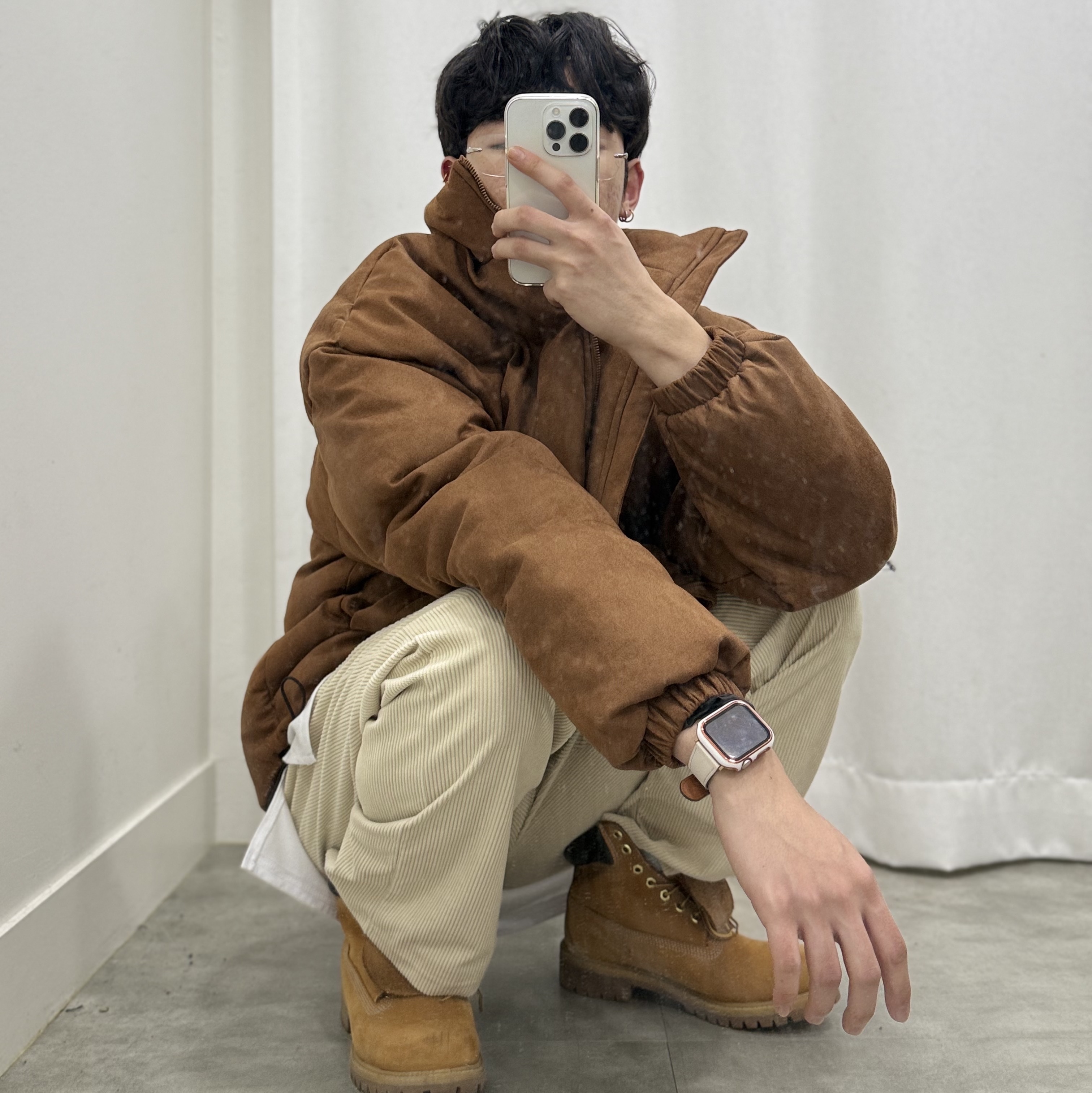 Timberland Premium 6 inch Waterproof Boot Wheat Nubuck - Wide 착용 스타일 - 2