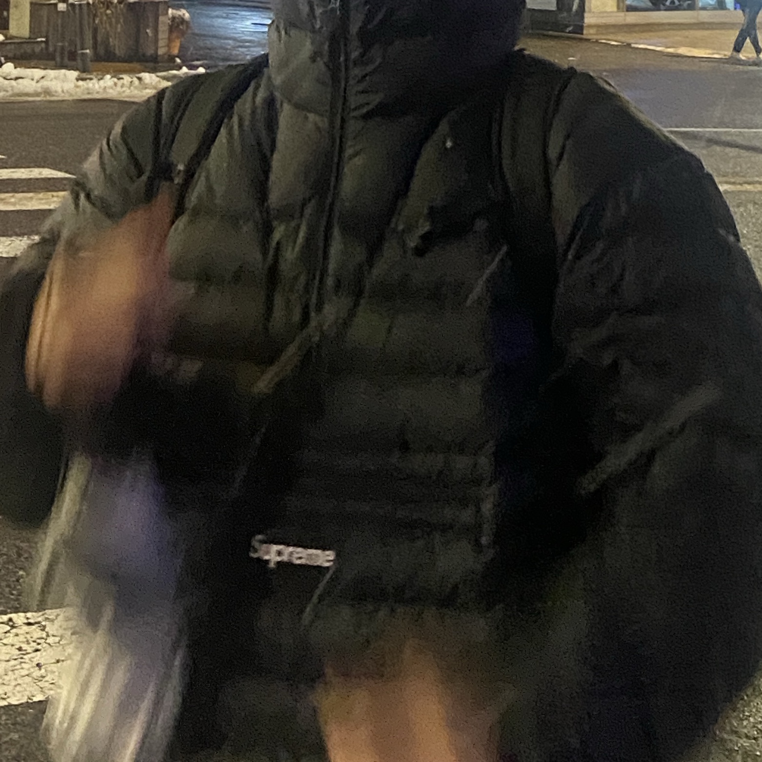 Supreme Micro Down Half Zip Hooded Pullover Black - 24FW 착용 스타일