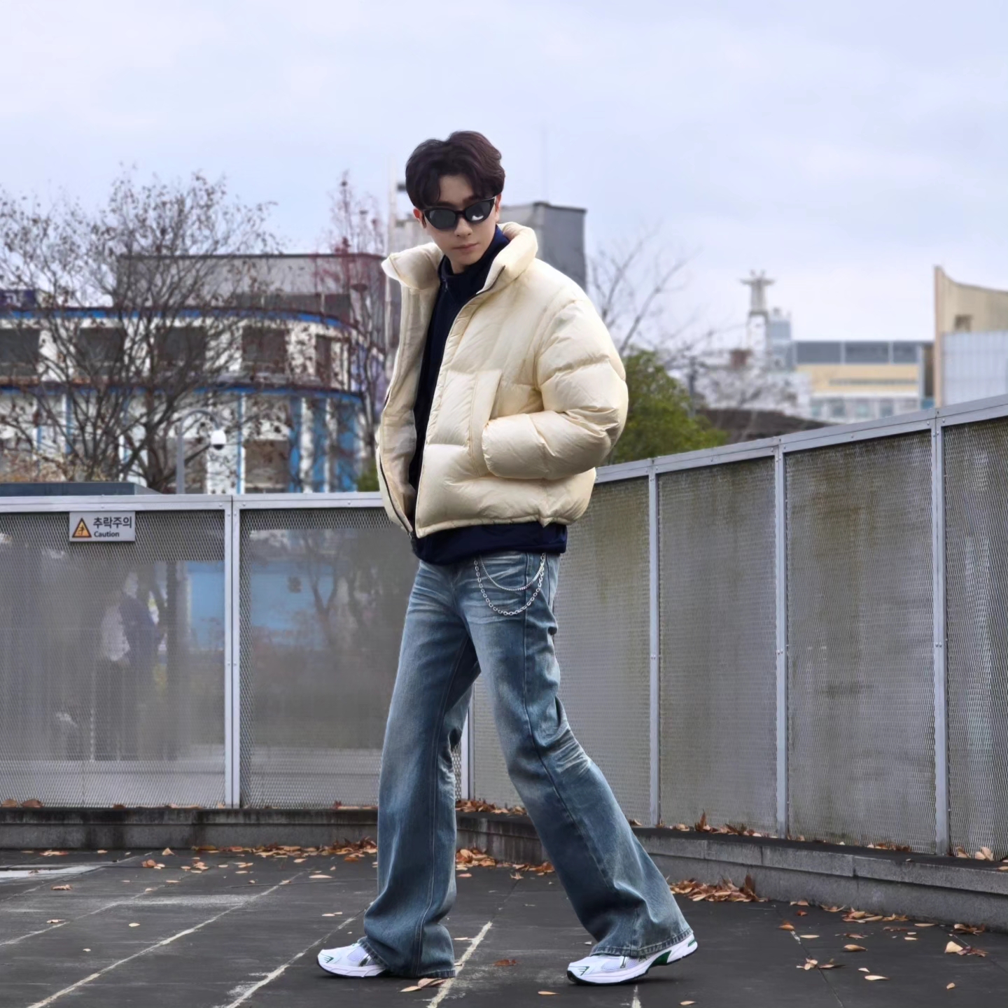 Adidas Track Jacket Night Indigo Mesa - KR Sizing, Asics Gel-1130 White Pure Silver - Folder Exclusive 착용 스타일 - 4