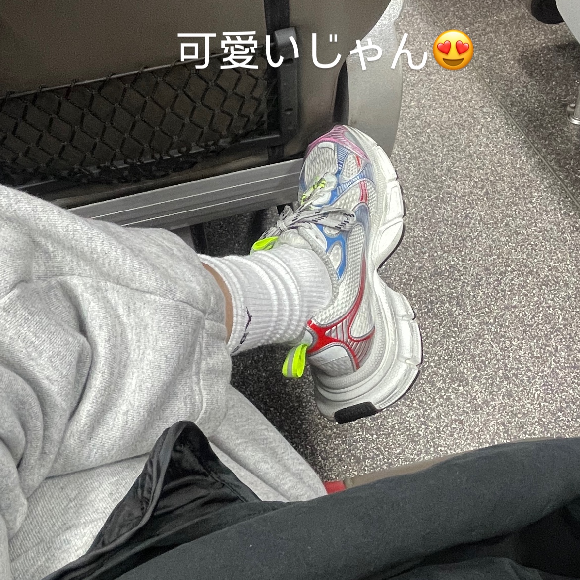 Balenciaga 3XL Sneakers White Red Blue, Nike x Stussy NRG Crew Socks White Black 착용 스타일
