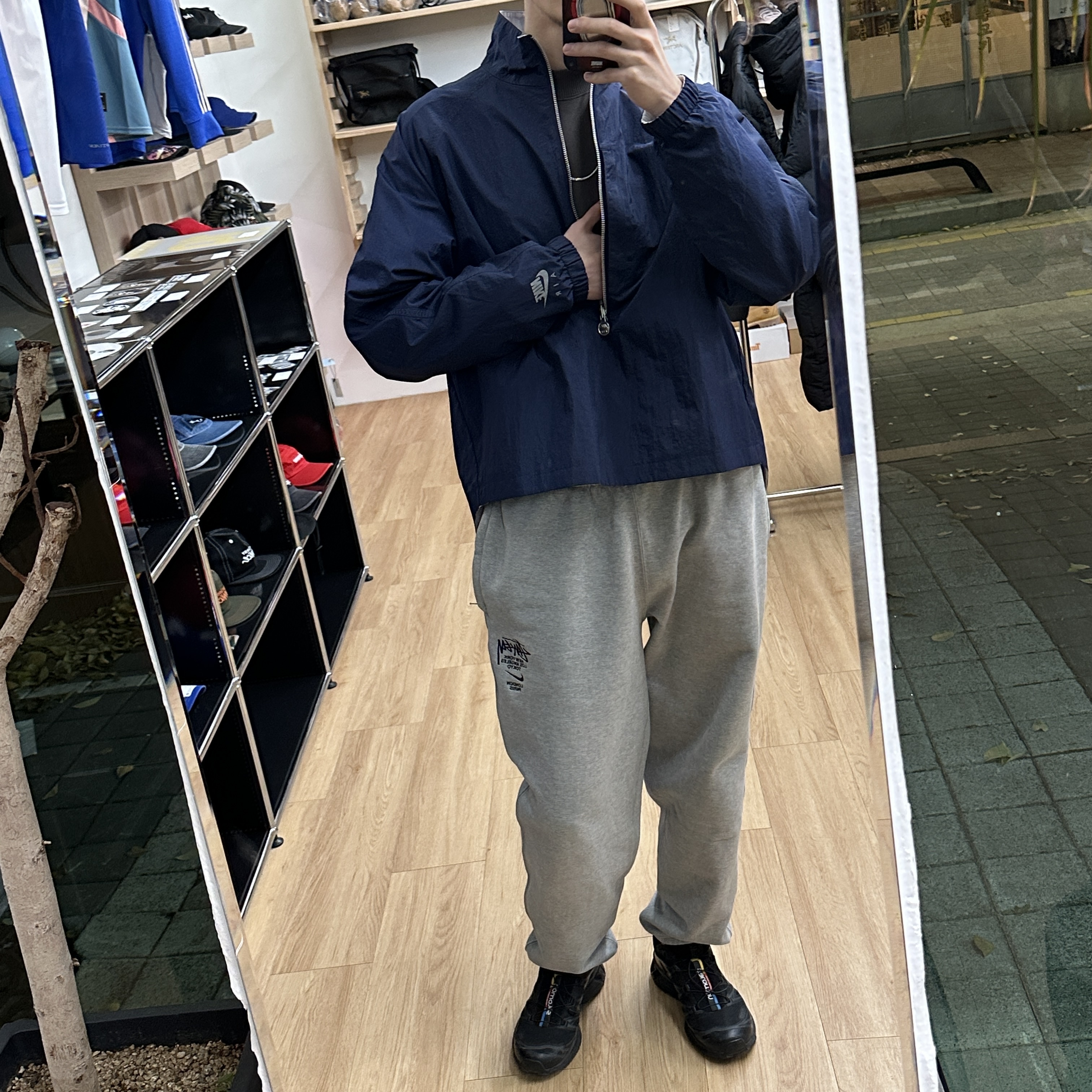 Nike x Kim Jones Reversible Wind Breaker Navy - Asia 착용 스타일 - 1
