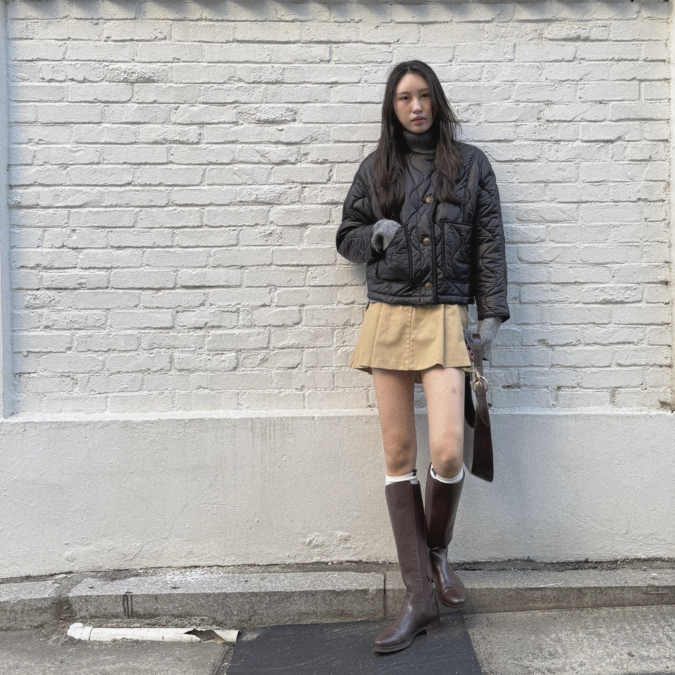 Camper Women Milah Long Boots Black 착용 스타일 - 1