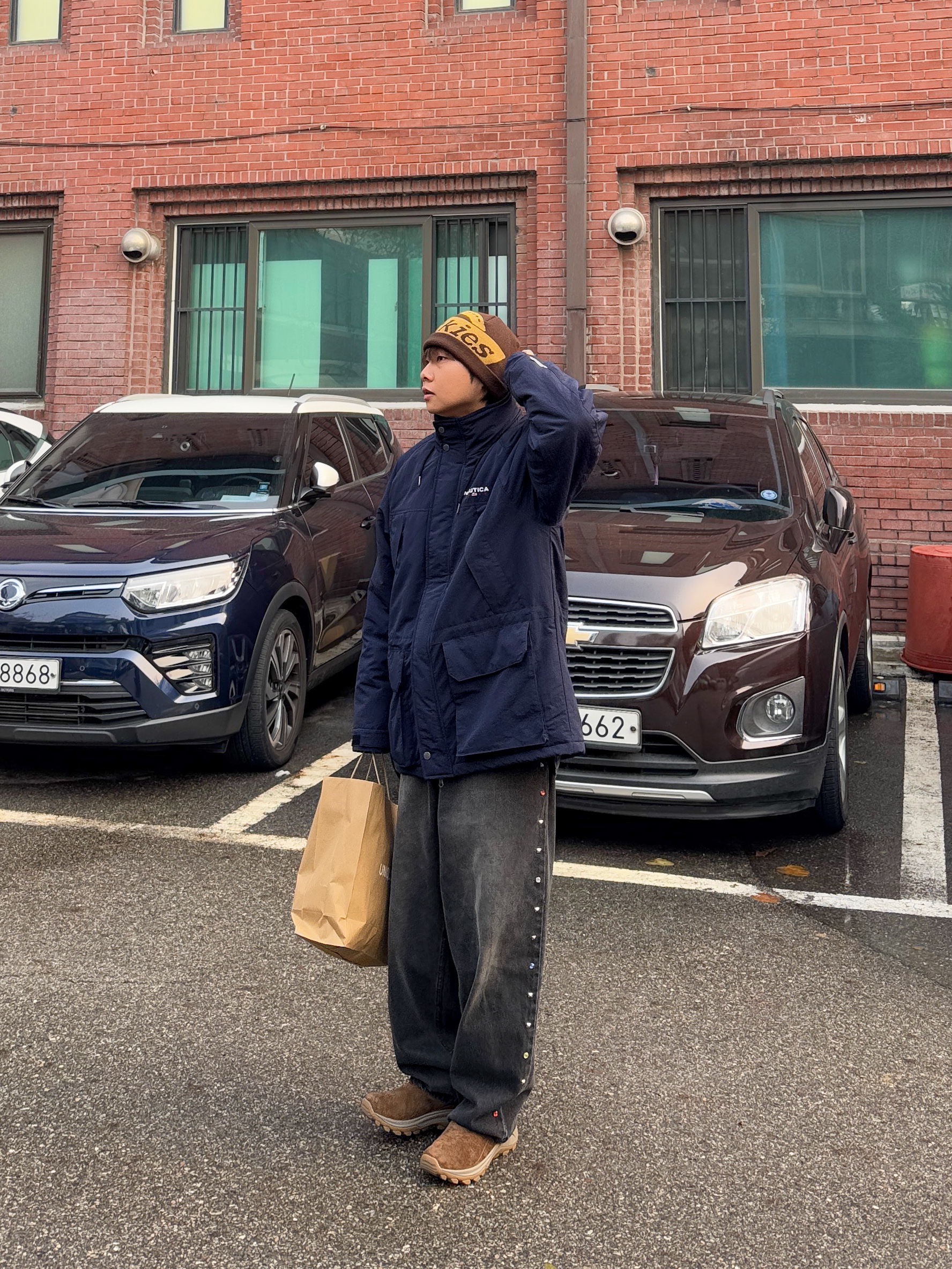 Merrell Winter Moc 3 Gunsmoke 착용 스타일 - 1