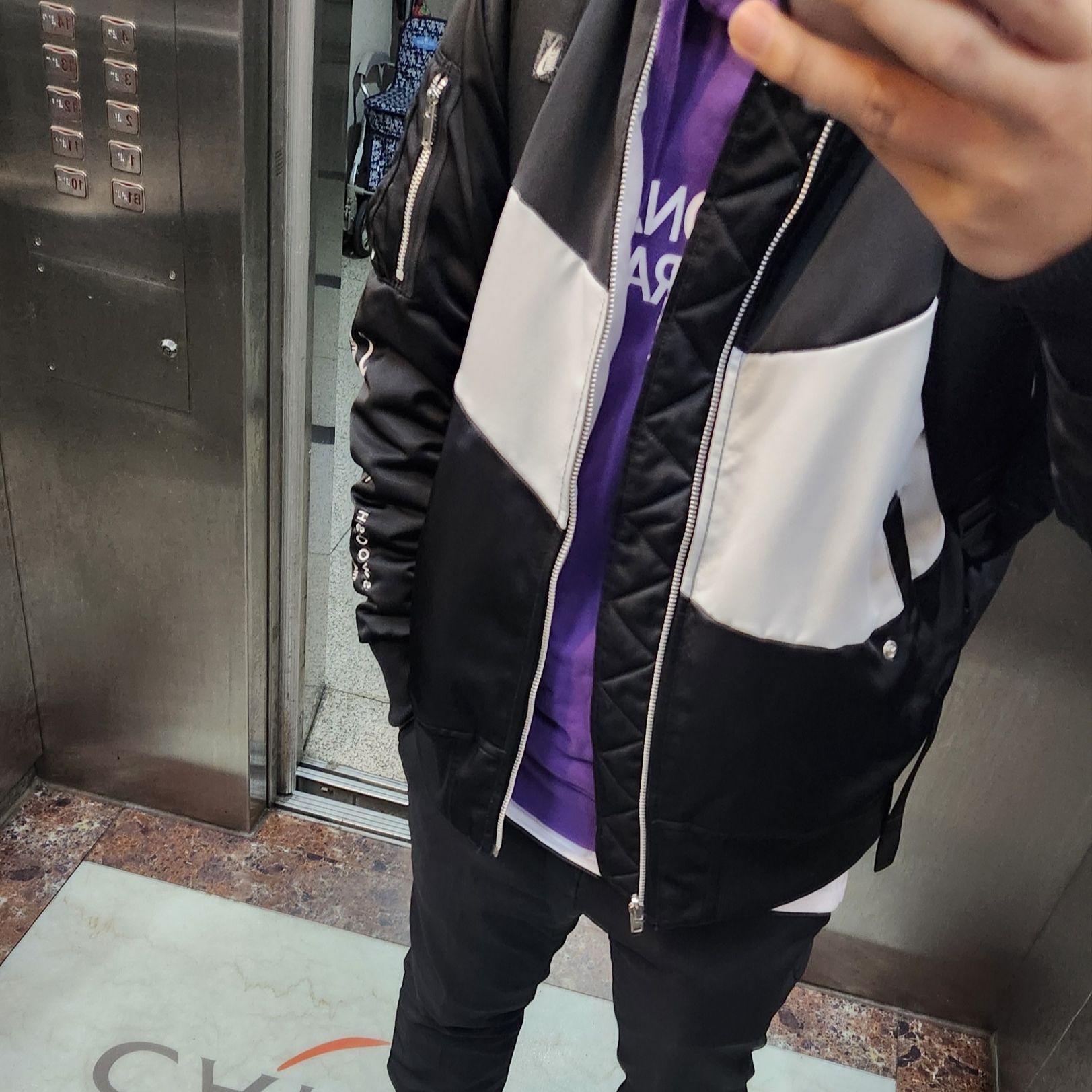Nike NSW Swoosh Therma-Fit Bomber Black - Asia 착용 스타일