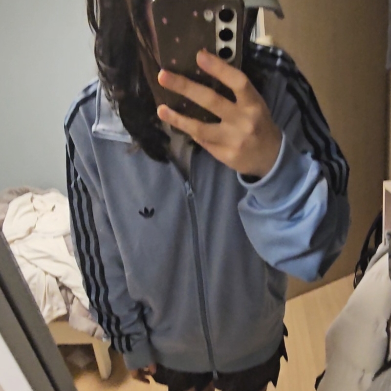 Adidas Beckenbauer Track Top Ambient Sky - KR Sizing 착용 스타일 - 2