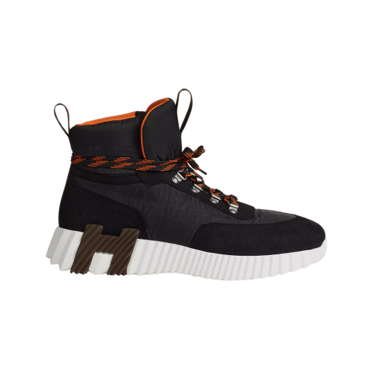 Hermes Klimb Sneakers Ripstop Fabric Suede Goatskin & Palladium Noir