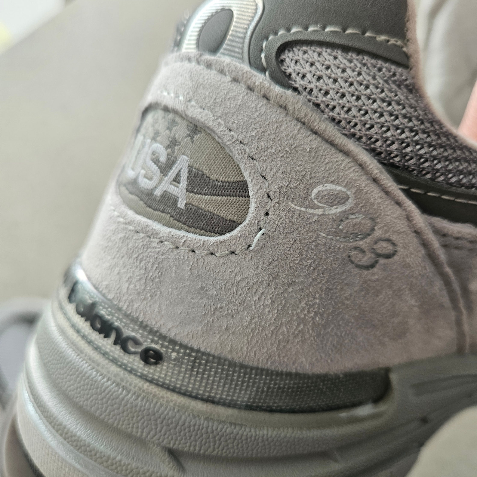 New Balance 993 Made in USA Grey - D Standard 착용 스타일 - 3