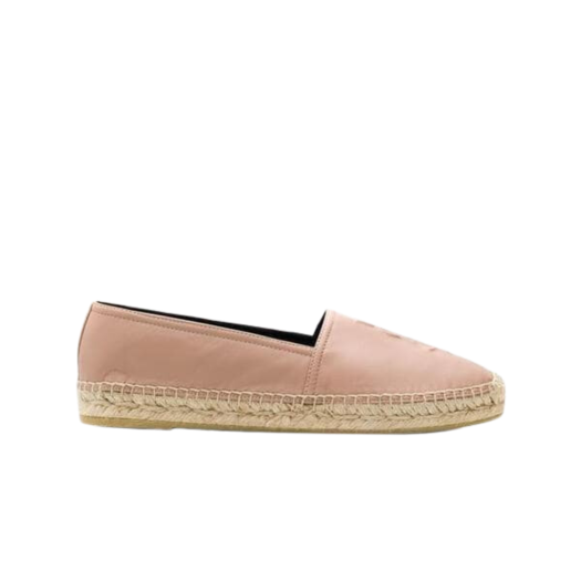 (W) Saint Laurent Monogram Espadrilles Flat Dark Pink