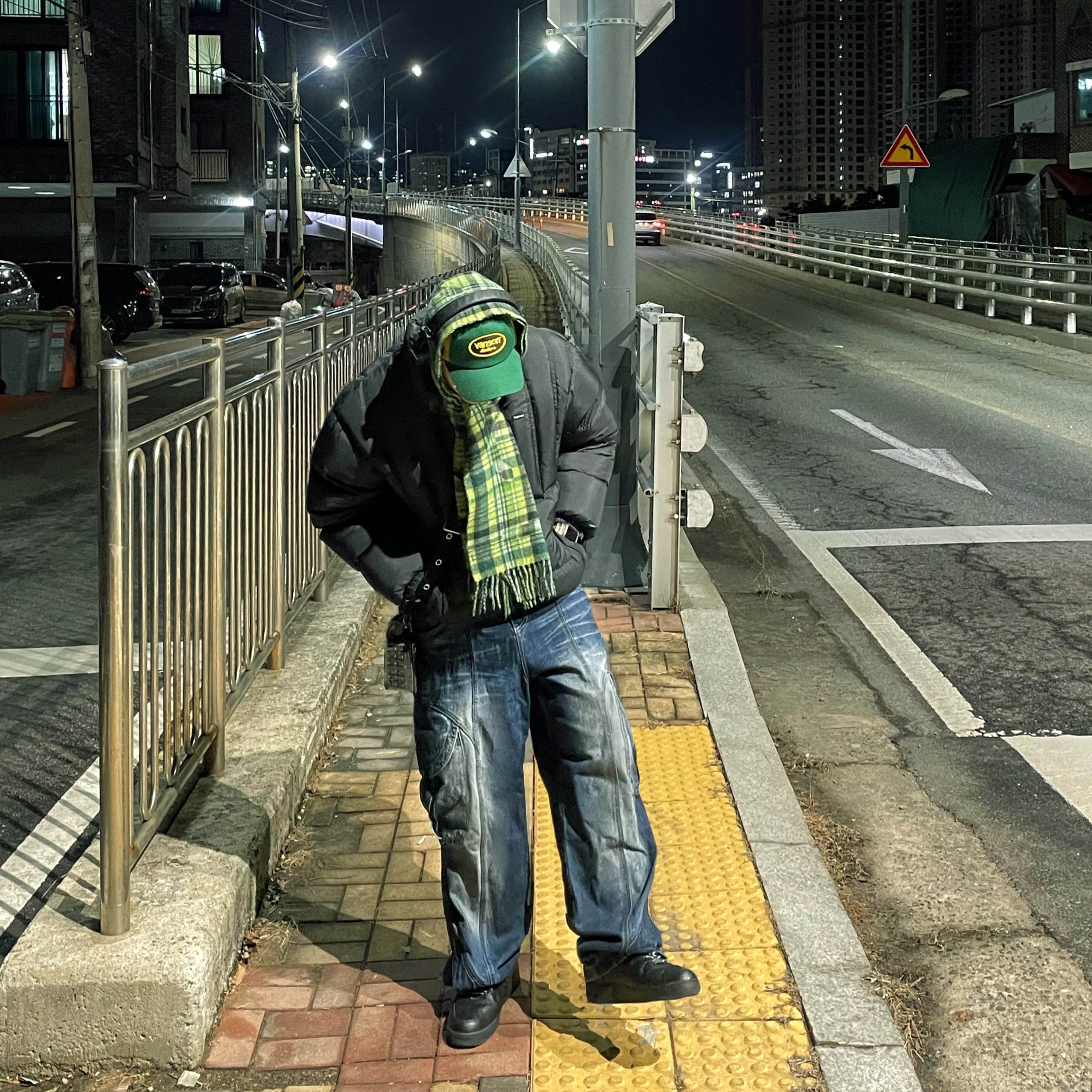 Supreme x Hysteric Glamour x Vanson Leathers Mesh Back 6-Panel Green - 24FW, Supreme Flannel Reversible Puffer Jacket Black - 22FW 착용 스타일 - 1