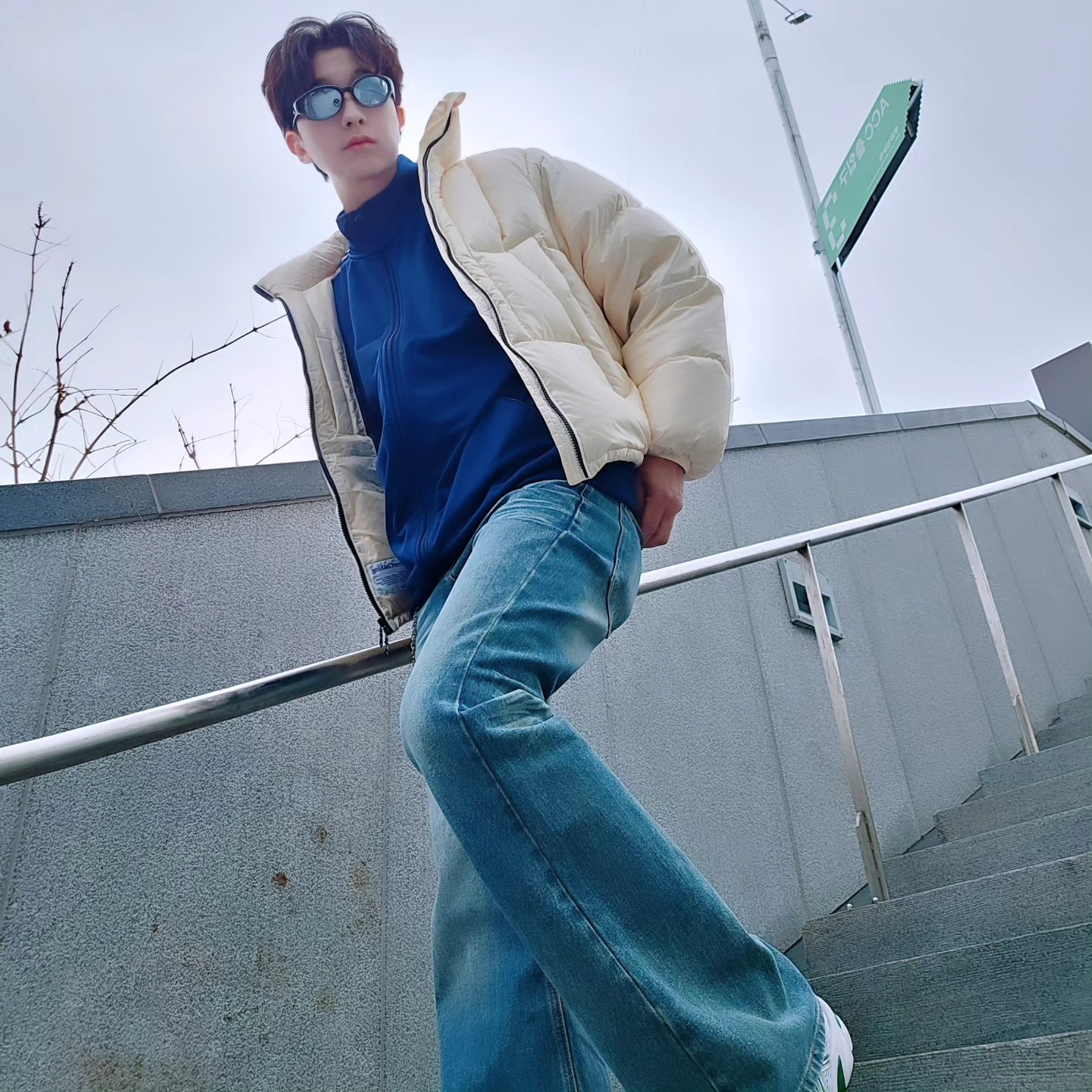 Adidas Track Jacket Night Indigo Mesa - KR Sizing, Asics Gel-1130 White Pure Silver - Folder Exclusive 착용 스타일 - 5