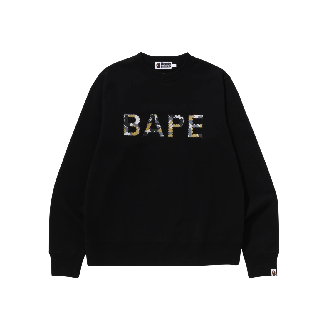 베이프 크리스탈 스톤 베이프 크루넥 스웨트셔츠 블랙 - 긴자 스토어  
