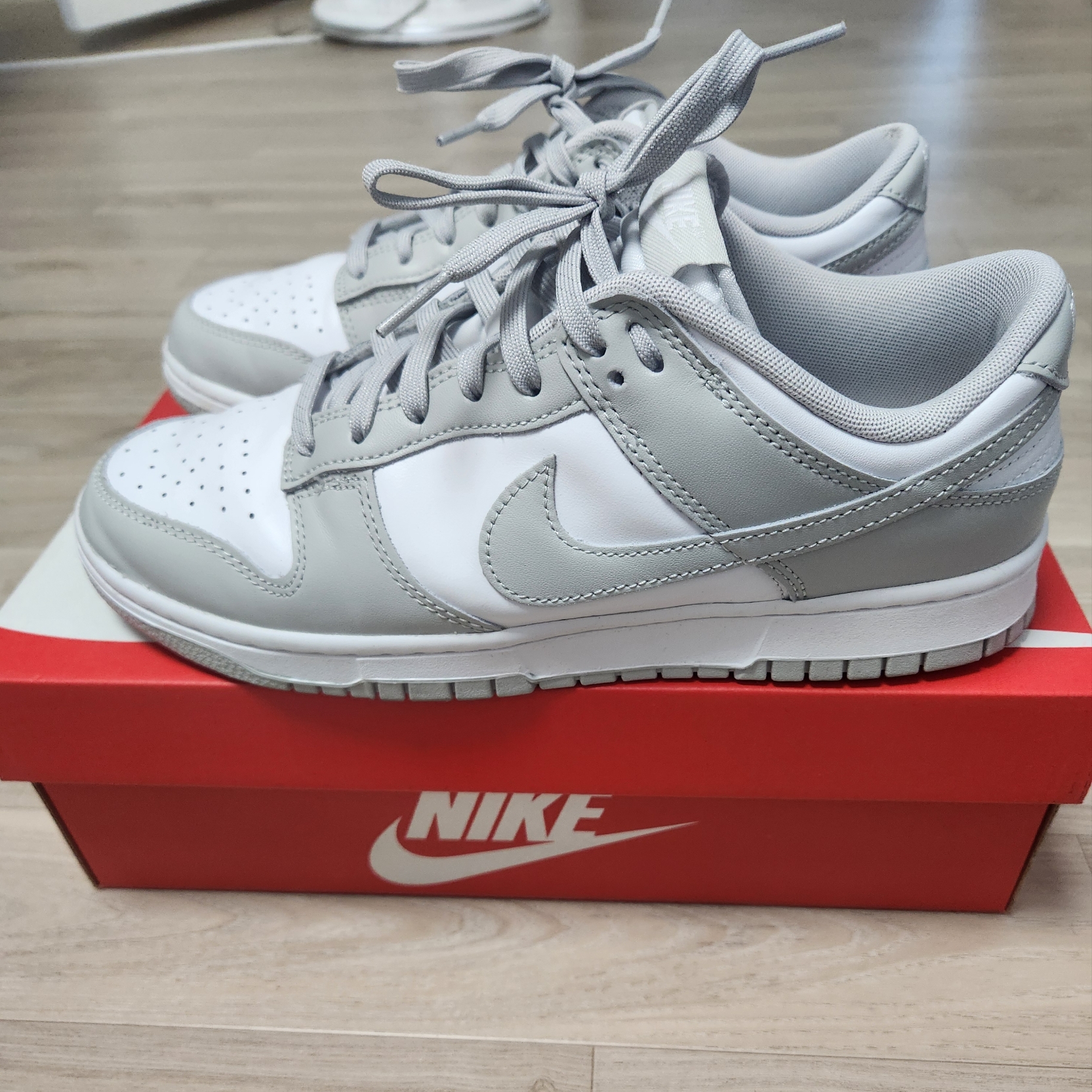 Nike Dunk Low Retro Grey Fog 착용 스타일 - 2