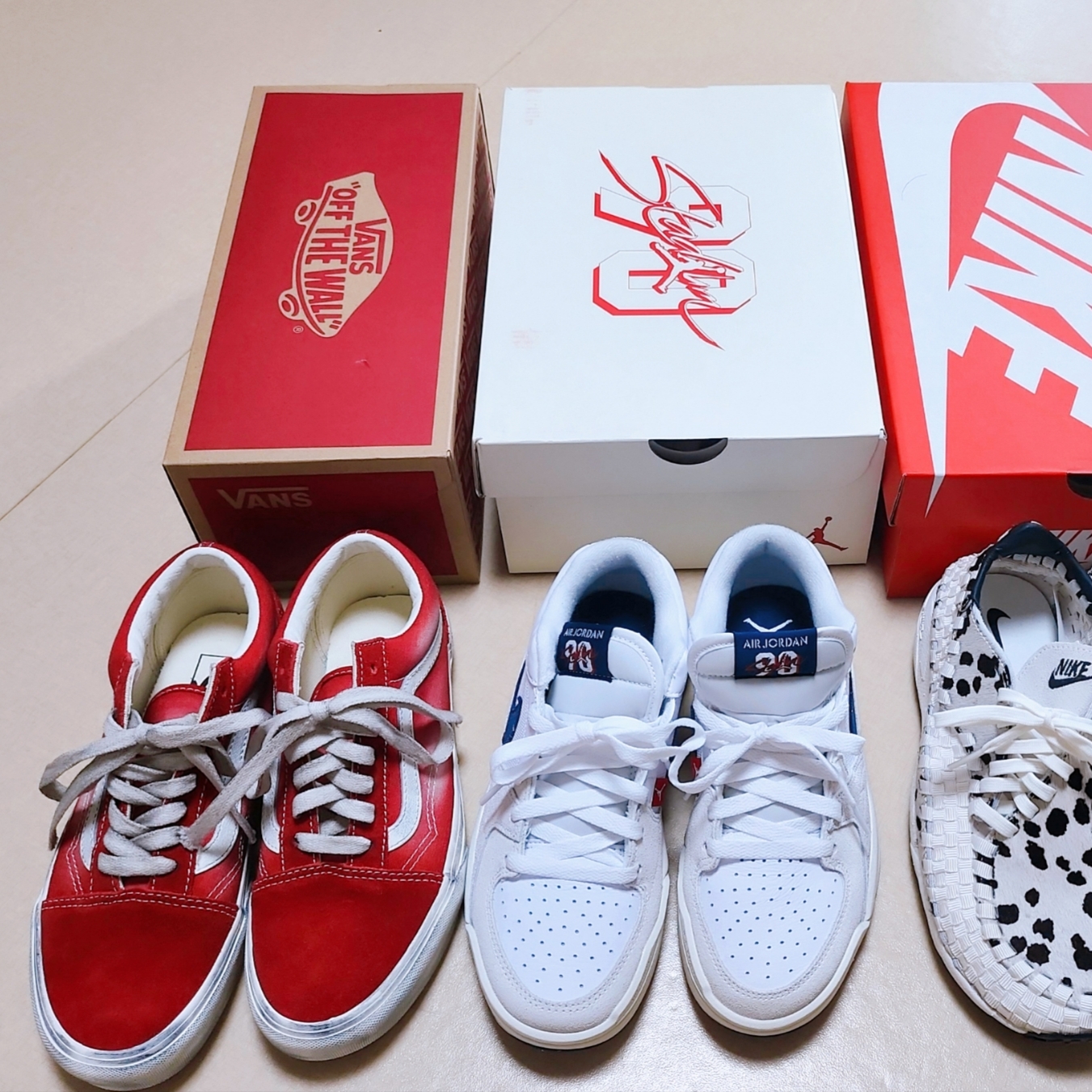 Vans Old Skool Wave Washed Red 착용 스타일