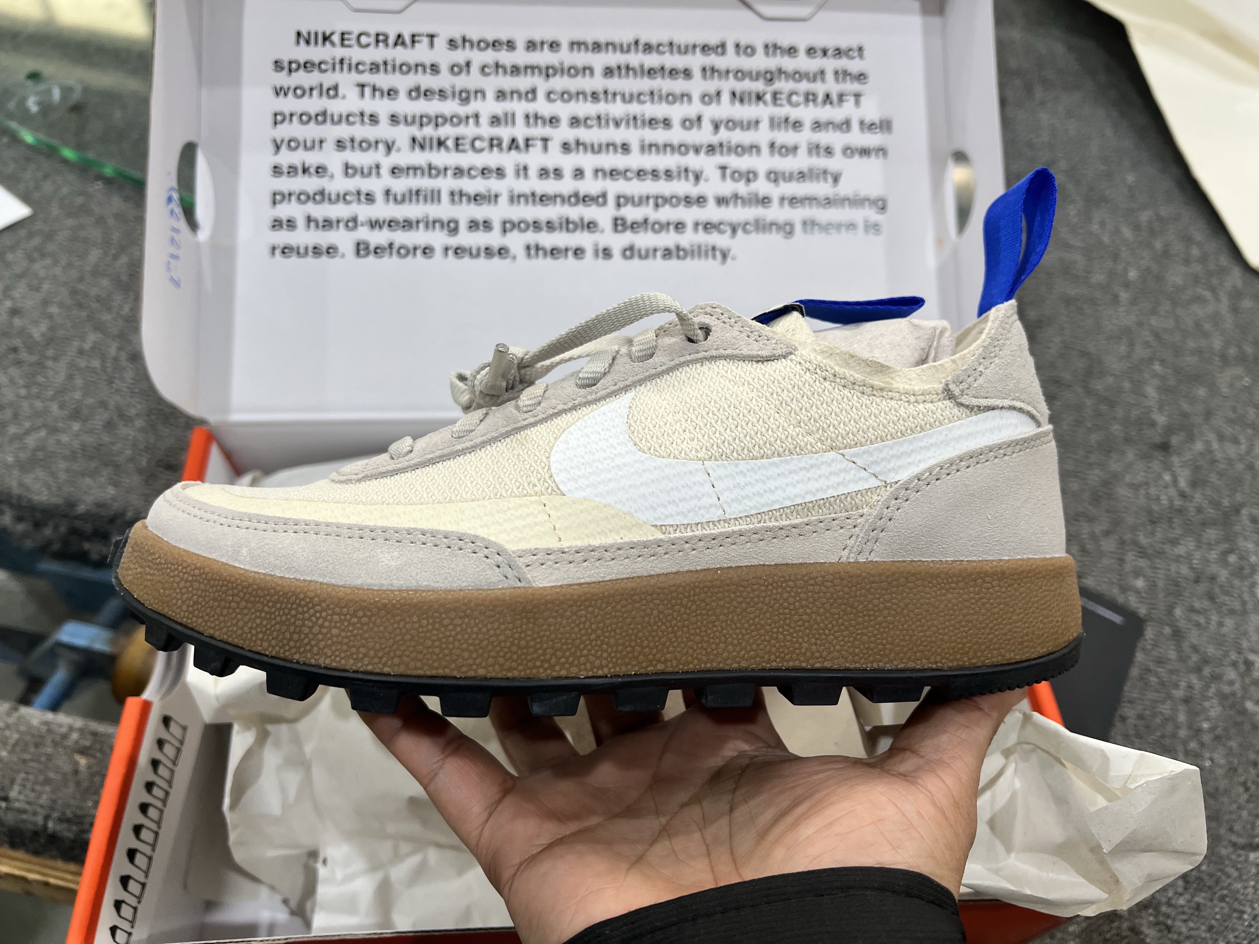 Nike x Tom Sachs General Purpose Shoe Light Cream 착용 스타일