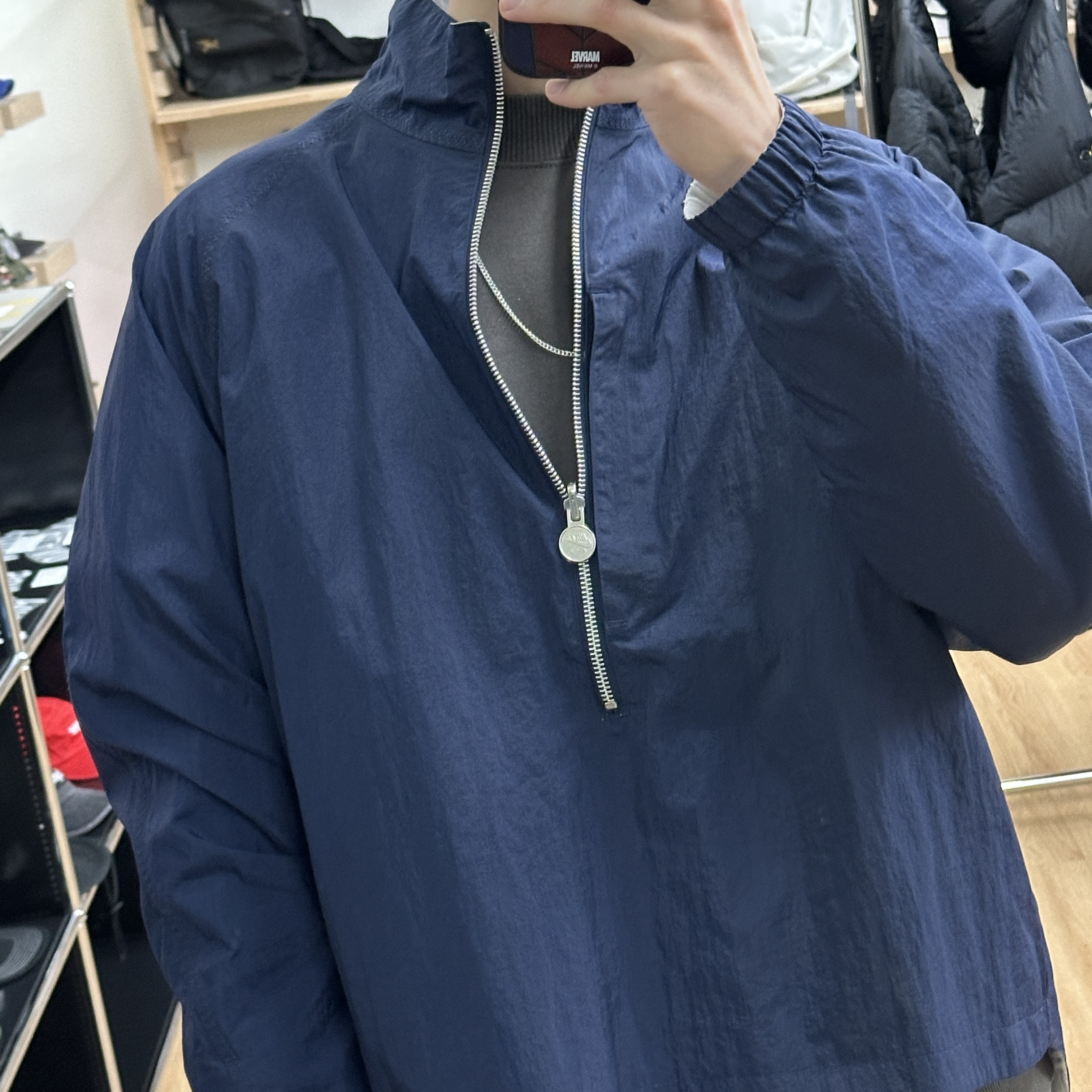 Nike x Kim Jones Reversible Wind Breaker Navy - Asia 착용 스타일 - 2