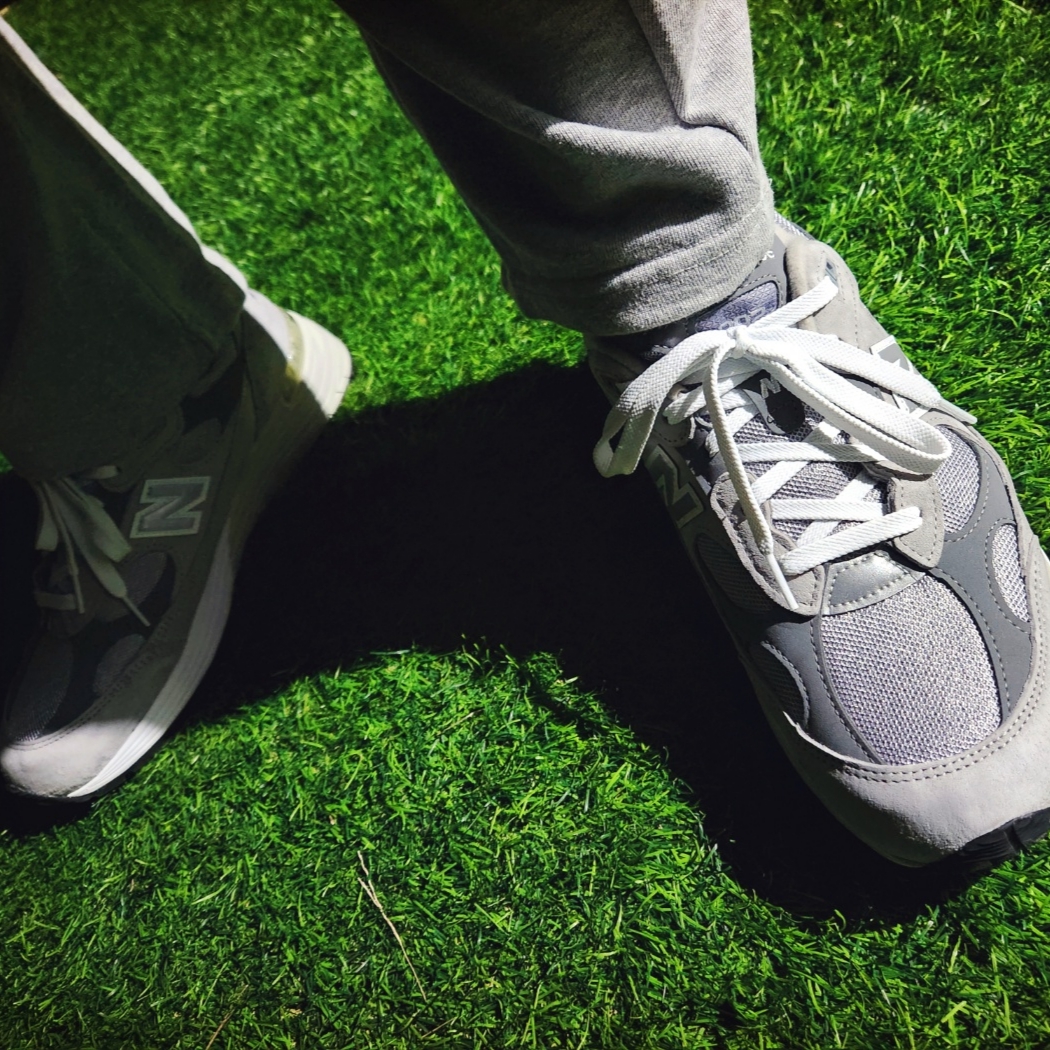 New Balance 992 Made in USA Grey - D Standard 착용 스타일 - 4