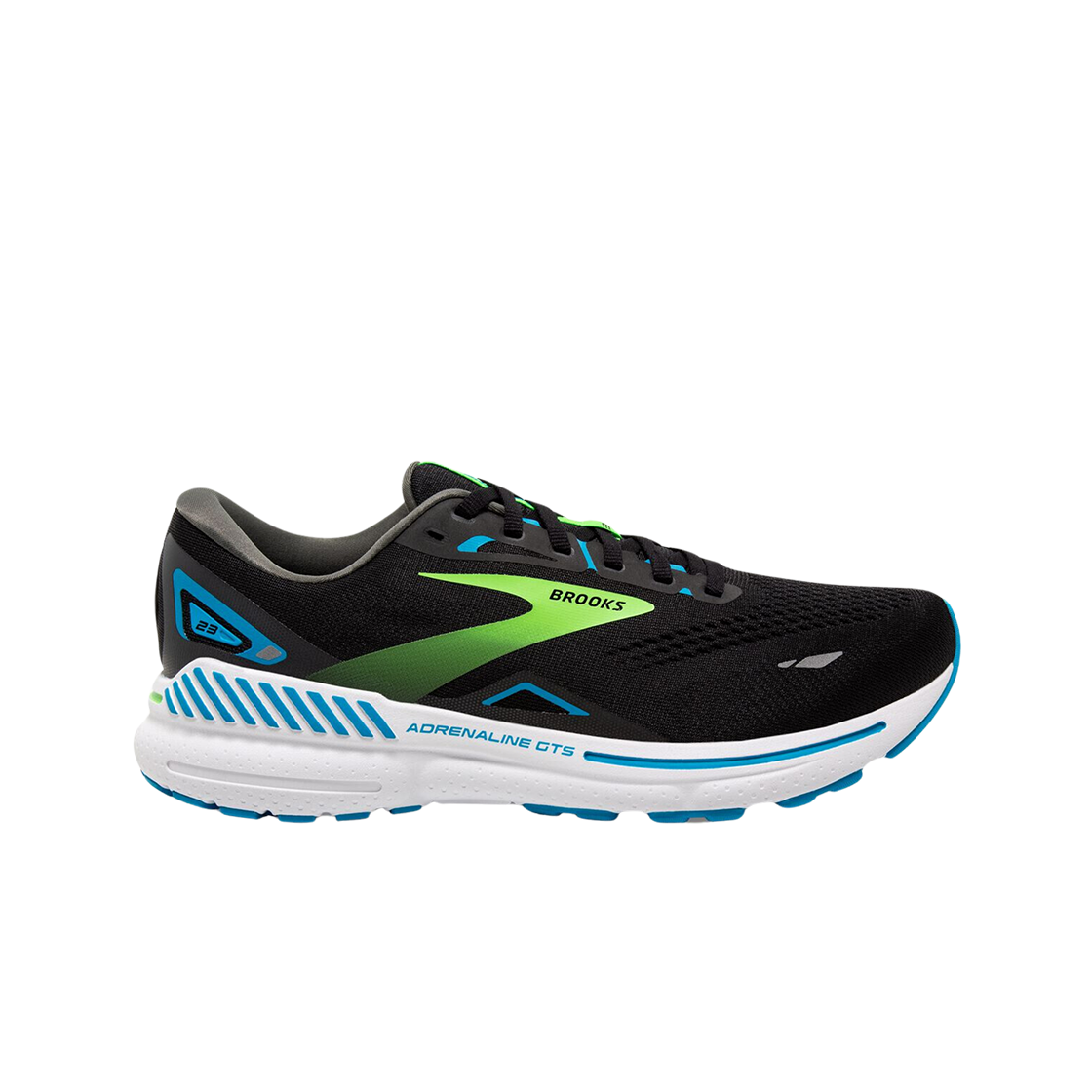 브룩스 러닝 아드레날린 GTS 23 블랙 하와이안 오션 - B 내로우(Brooks Running Adrenaline GTS 23 Black Hawaiian Ocean - B Narrow) - 1