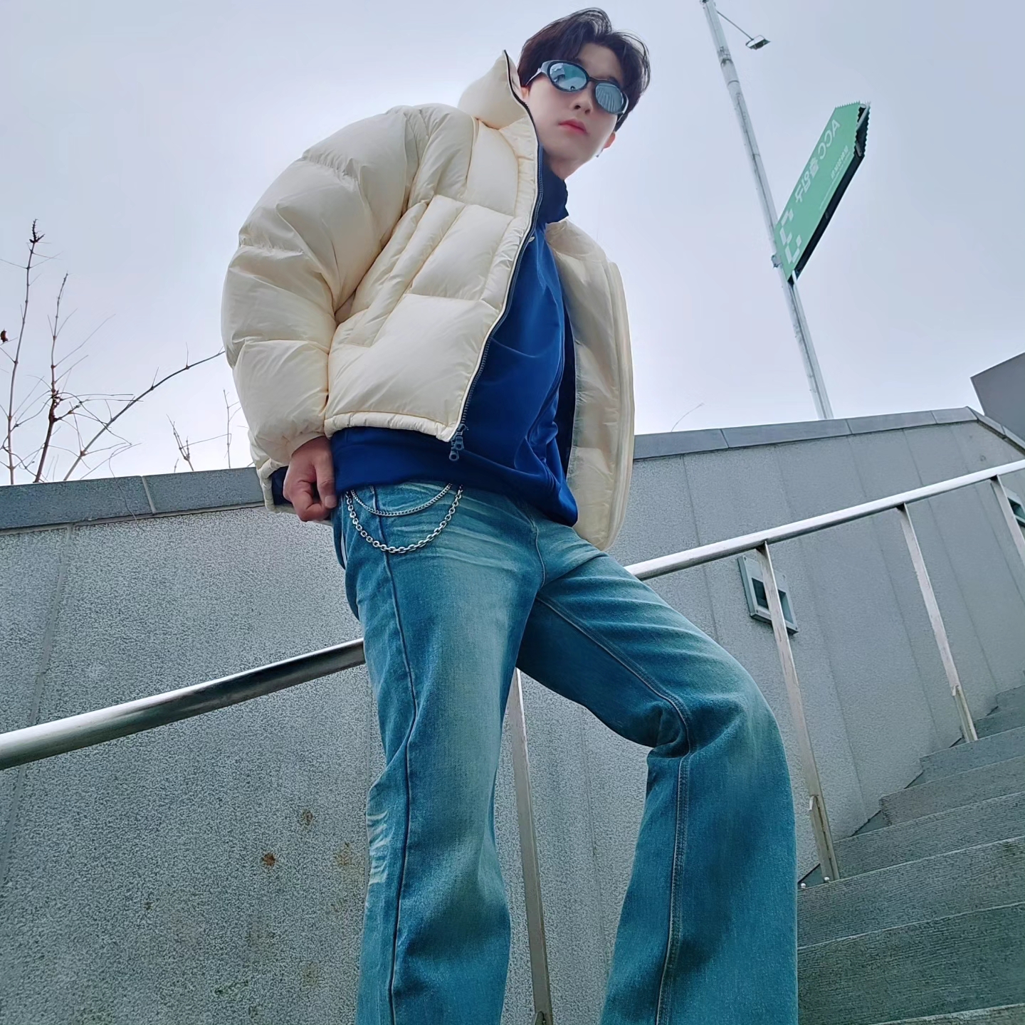 Adidas Track Jacket Night Indigo Mesa - KR Sizing, Asics Gel-1130 White Pure Silver - Folder Exclusive 착용 스타일 - 6