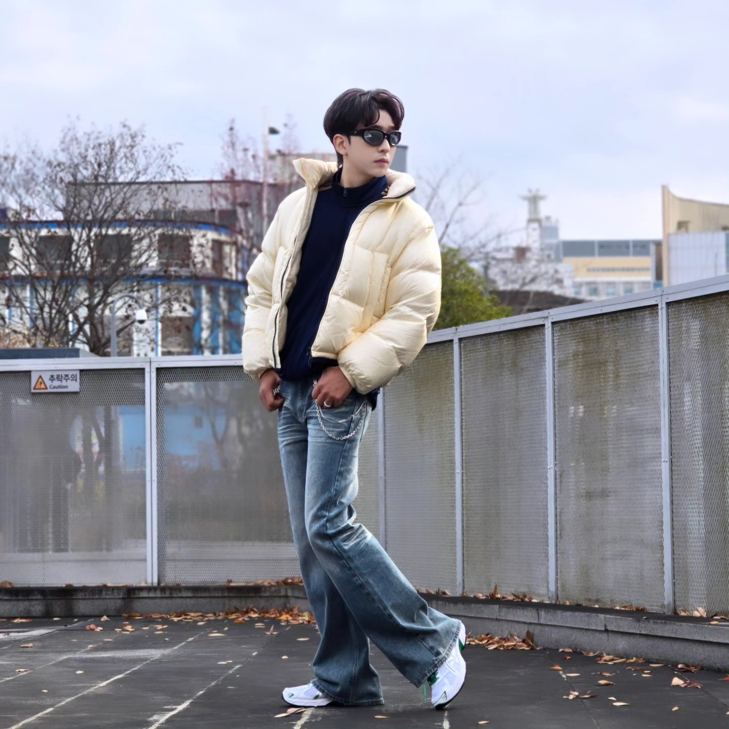 Adidas Track Jacket Night Indigo Mesa - KR Sizing, Asics Gel-1130 White Pure Silver - Folder Exclusive 착용 스타일 - 5