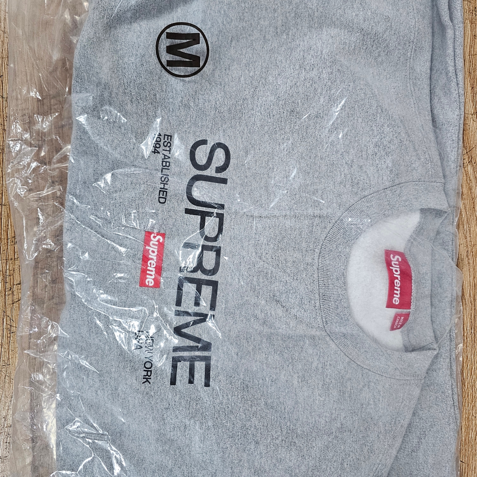 Supreme Established Crewneck Heather Grey - 24SS 착용 스타일