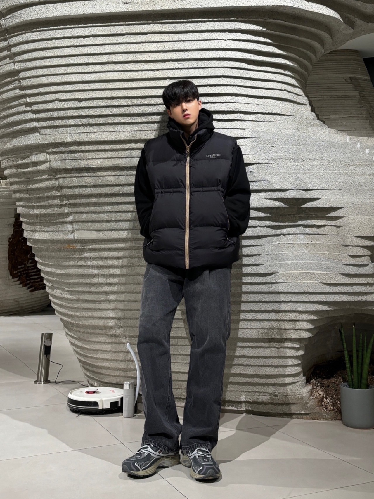 Reebok Trinity KFS Khaki Brown 착용 스타일 - 1