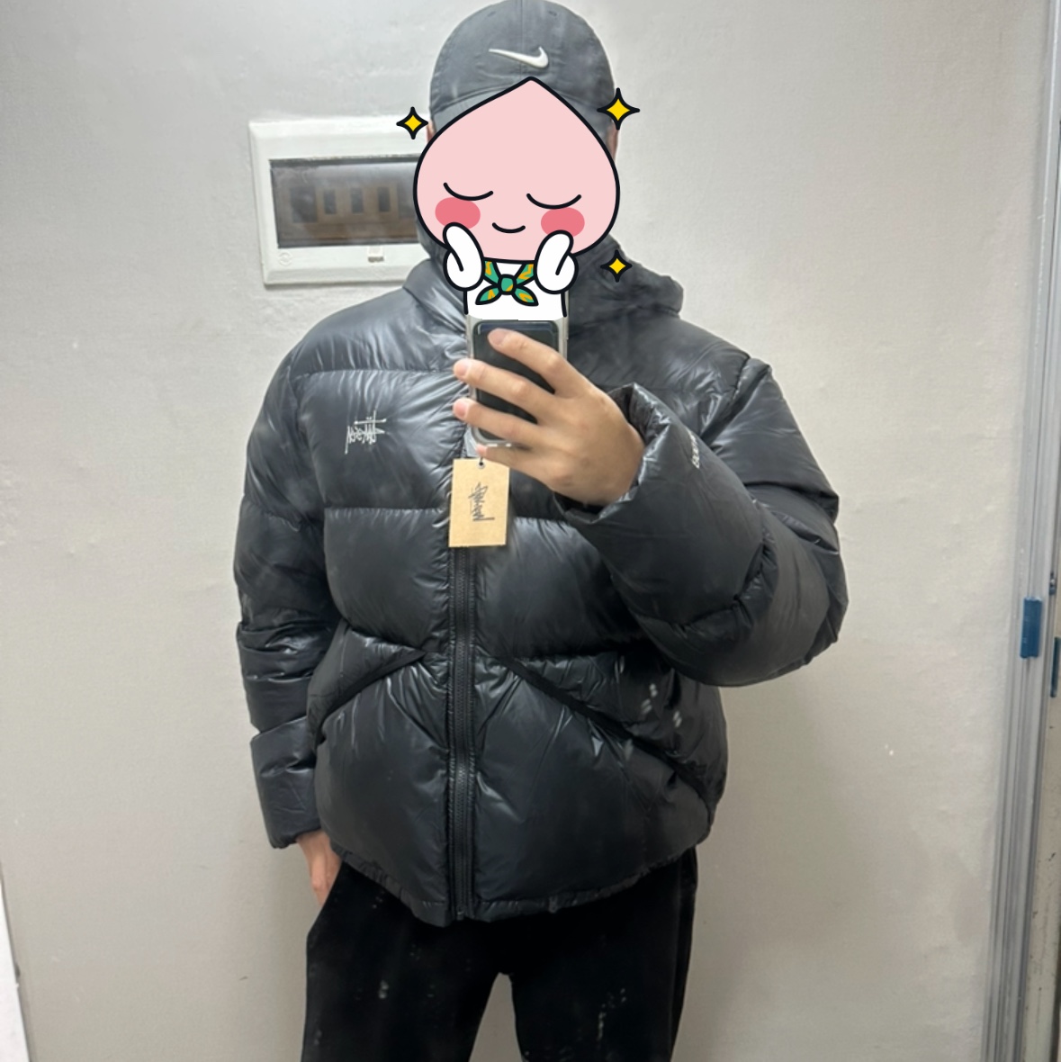 Stussy Down Parka Micro Ripstop Phantom Black 착용 스타일