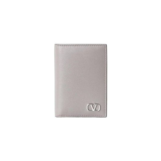 Valentino Vlogo Signature Bi-Fold Wallet Pearl Grey