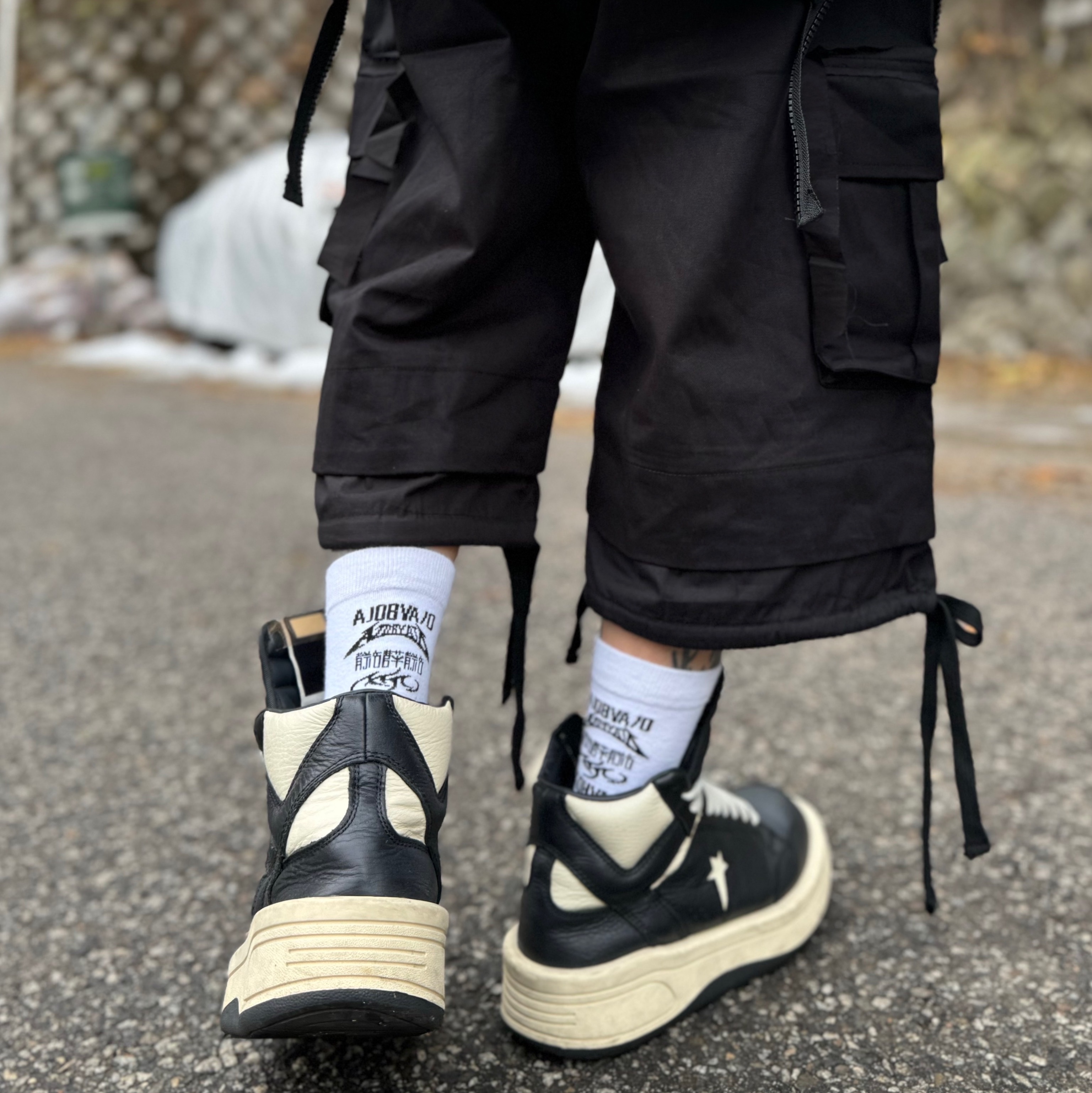 Converse x Drkshdw Turbowpn Black Cream 착용 스타일 - 6
