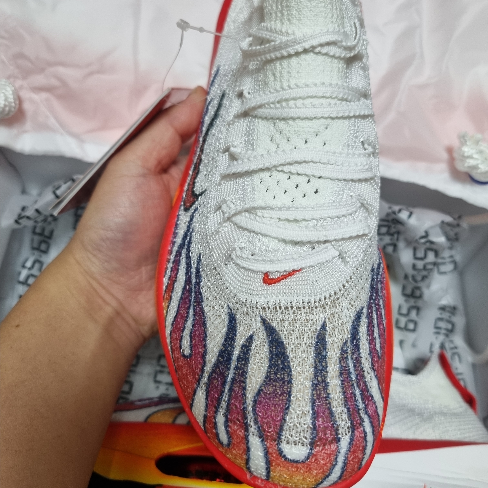 Nike Air Zoom Alphafly Next% 3 PRM White Habanero Red 착용 스타일 - 1