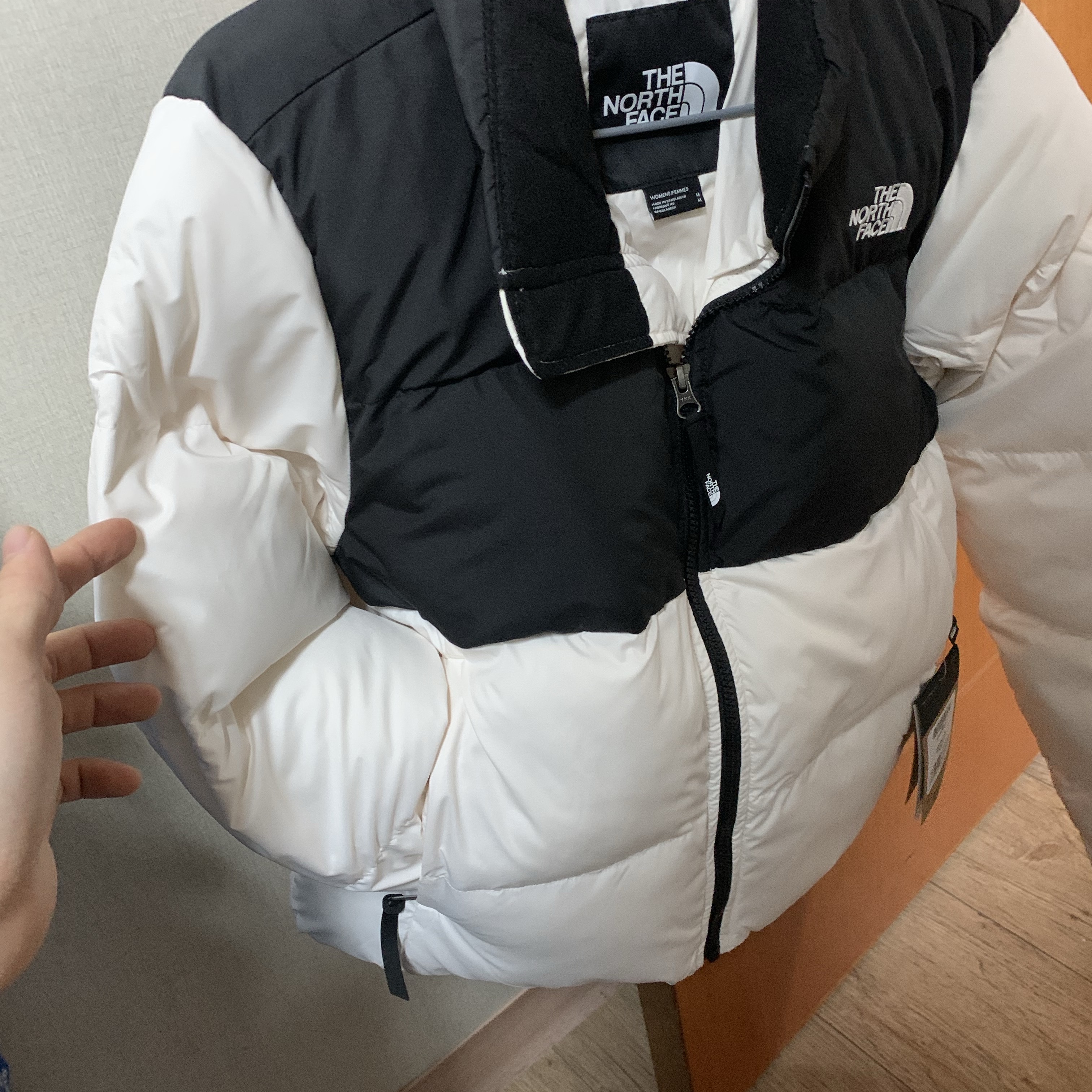 (W) The North Face Saikuru Jacket White Dune 착용 스타일 - 2