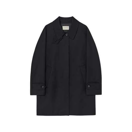 24FW003OT Kindersalmon Women Palatina Cotton Trench Coat Dark Navy