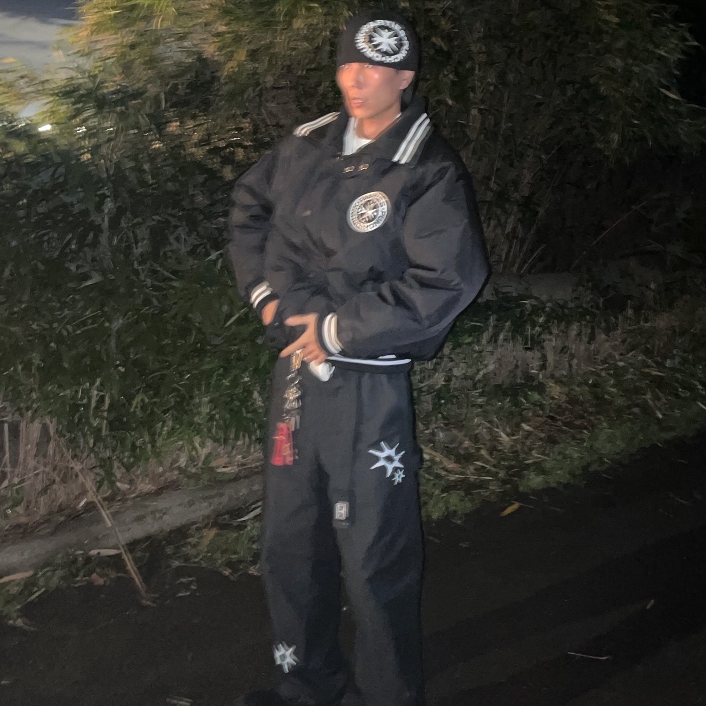 Punch Drunk Parties Full-Zip Stadium Puffer BLACK 착용 스타일 - 1