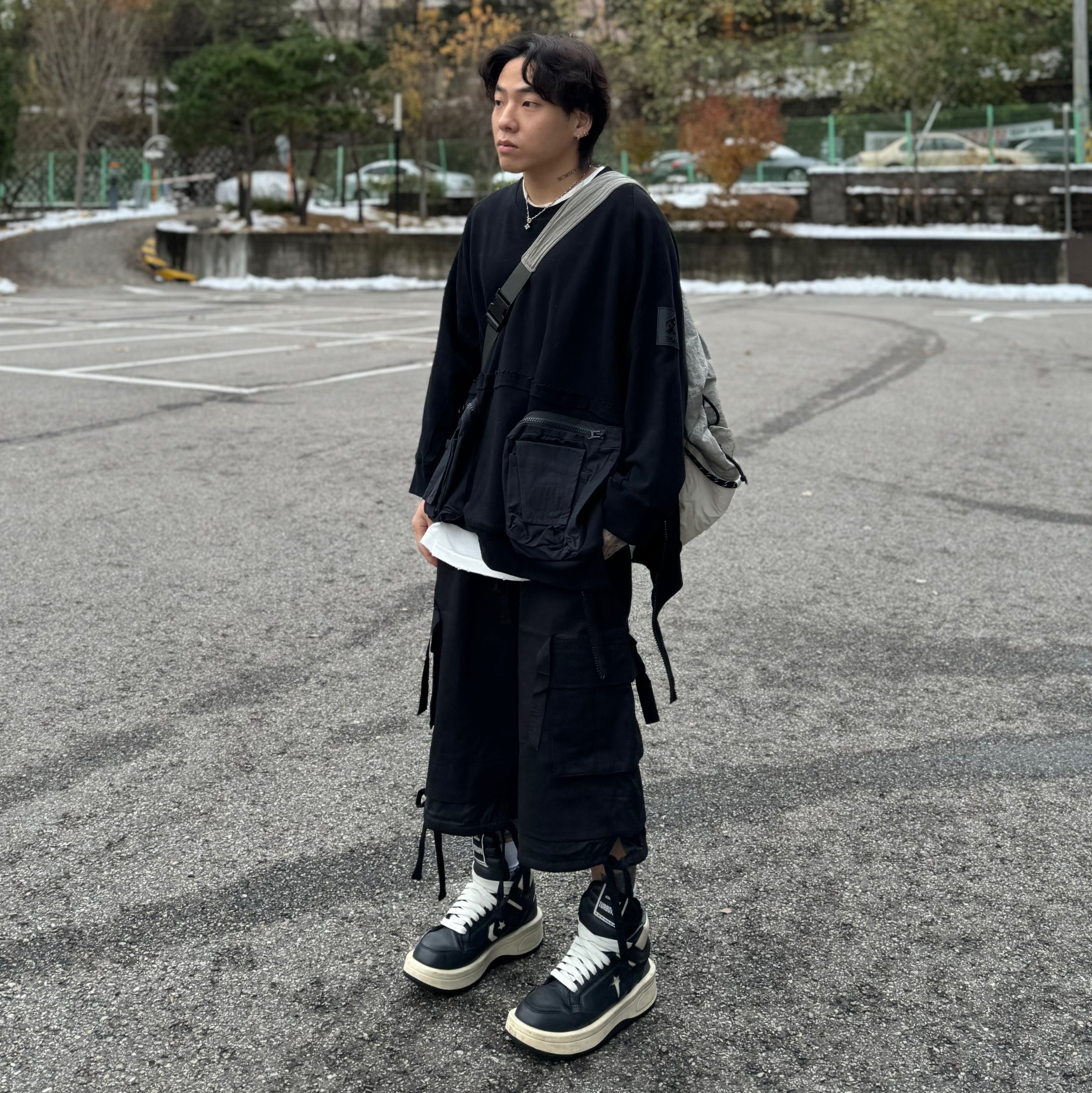 Converse x Drkshdw Turbowpn Black Cream 착용 스타일 - 5