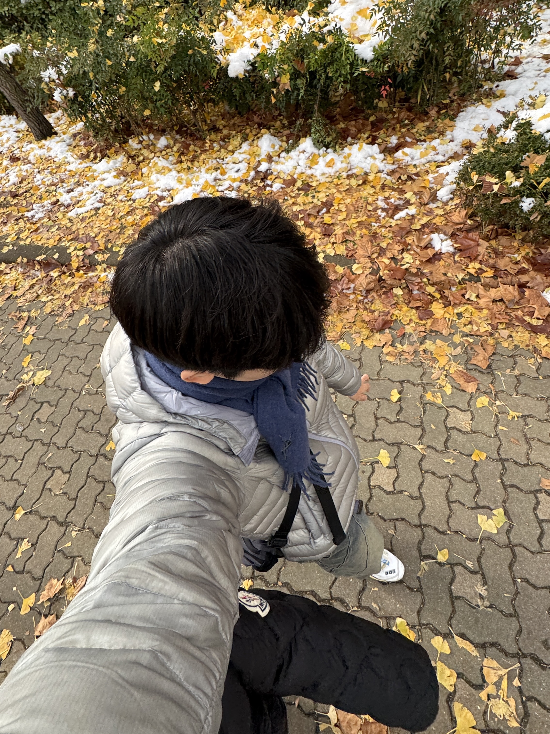 Sansan Gear Suffix Puffer Jacket Grey - 24FW, Sansan Gear Suffix Puffer Jacket Sky Blue - 24FW 착용 스타일 - 2