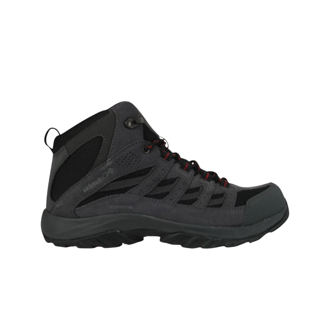 컬럼비아 크레스트우드 미드 블랙 차콜 - 와이드(Columbia Crestwood Mid Black Charcoal - Wide)
