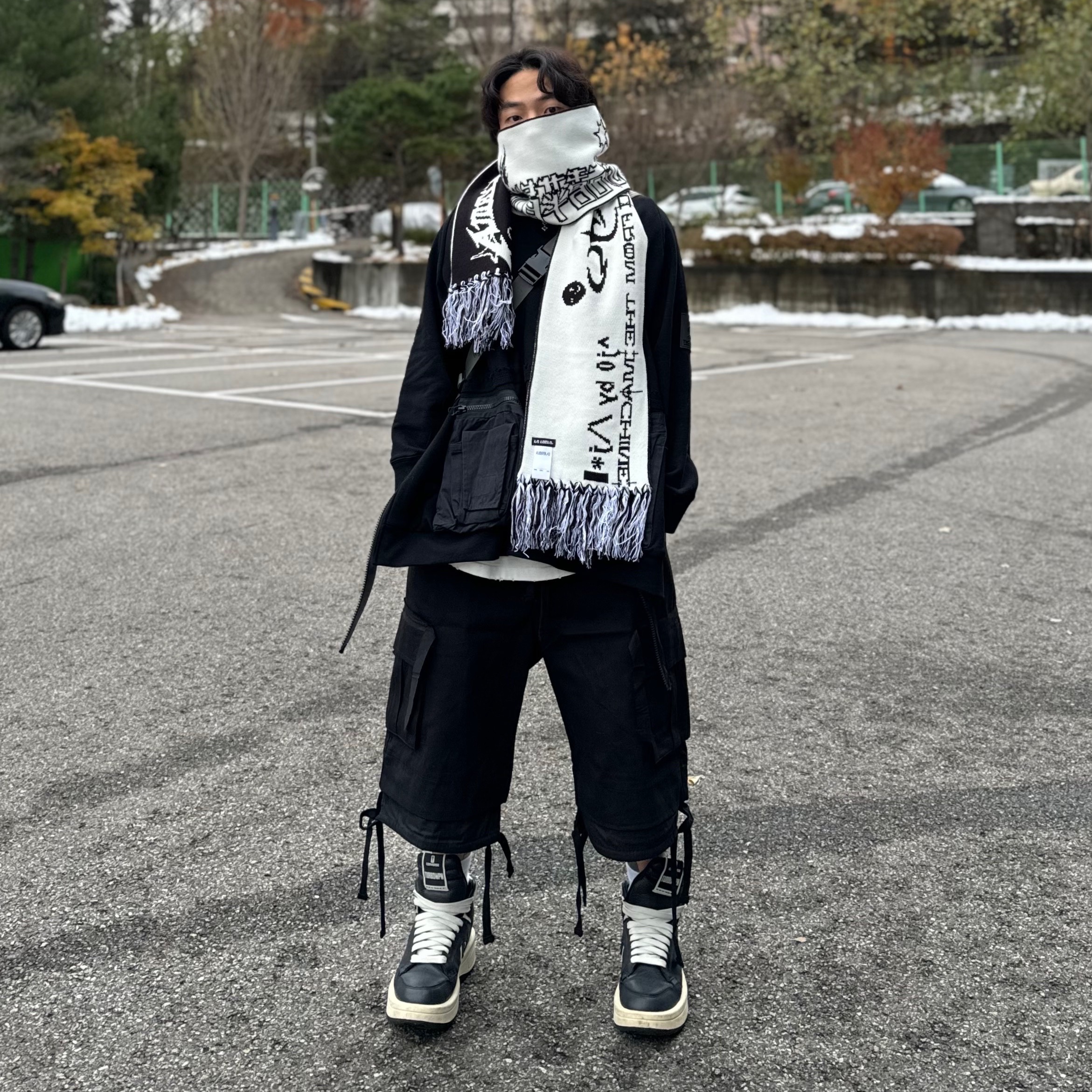 Converse x Drkshdw Turbowpn Black Cream 착용 스타일 - 3