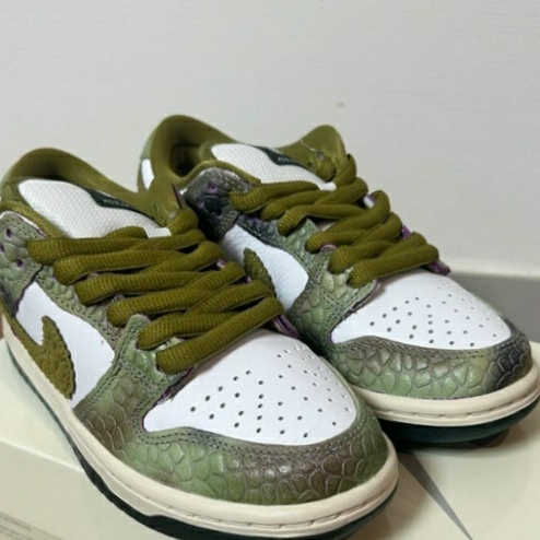 Nike x Alexis Sablone SB Dunk Low Pro White and Pacific Moss 착용 스타일